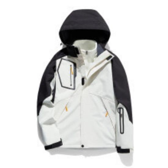 Outdoor Mountaineering Jacket Men's Three-in-one Detachable Autumn and Winter Velvet Thickened Jacket Couple Style Jacket Men's Clothing