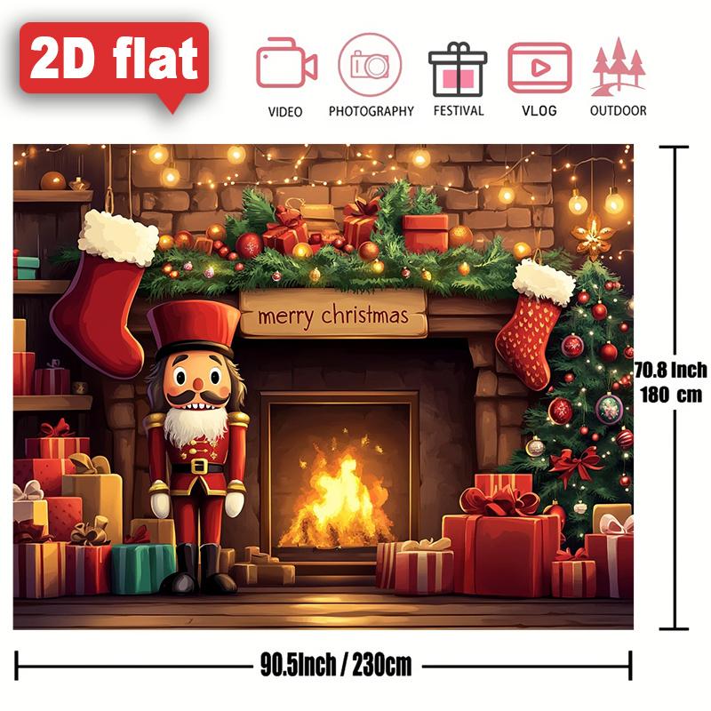 1Pcs Traditional Fireplace Mante Decoration Background Bedroom Backdrop Decorations For Photo Studio Photo Booth Christmas Party