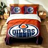 Edmonton Oilers (14) 3-teiliges Set, geeignet für Schlafzimmer, weich und bequem, ein ideales Geschenk für Familie und Freunde. Enthält einen Bettbezug und zwei K