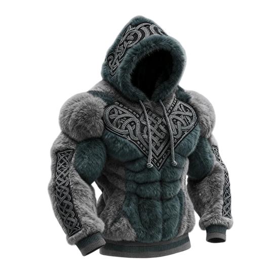 Herren Pullover Sweatshirt mit Kapuze Kordelzug Langarm Hoodie 3D Digitaldruck Street Style Sweatshirt Freizeit Sportbekleidung