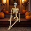 Secret Room Escape Props 36 Inches LED Light Up Halloween Skeleton, 3FT Life Size Full Body Scary Haunted House Decor Posable Plastic Human Bones with