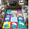 Smurfs Cute Crystal Velvet Rug, Soft Anti‑Slip Crystal Velvet Carpet for Living Room Bedroom Home Decor