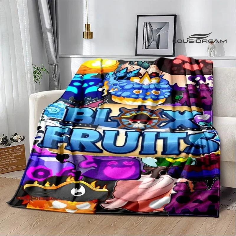 3D Game B-blox Fruits Printed Blankets Children's Warm Blanket Soft and Comfortable Blanket Home Travel Blanket Birthday Gift