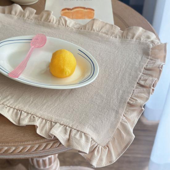 Vintažinis padėkliukas stačiakampis padėkliukas su raukinuku stalo dekoravimo kilimėlis restoranui namų vakarienei arbatos vakarėliui vestuvėms