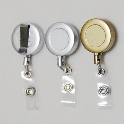 Bobine de Badge en plastique pour carte d'accès, chaîne rétractable, carte de travail, porte-clés, porte-carte d'identité IC, bobine de Badge d'identité