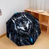 1 PC Automatic Folding Umbrella - Dreamcatcher Wolf Pattern, Portable & Foldable Design with 8 Ribs, Christmas Birthday Gifts