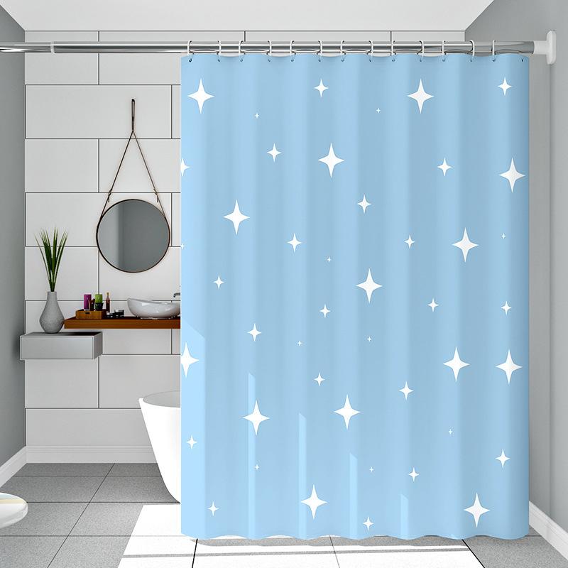 Thickened Partition For Bathroom Waterproof Shower Curtain No Need To Drill Holes