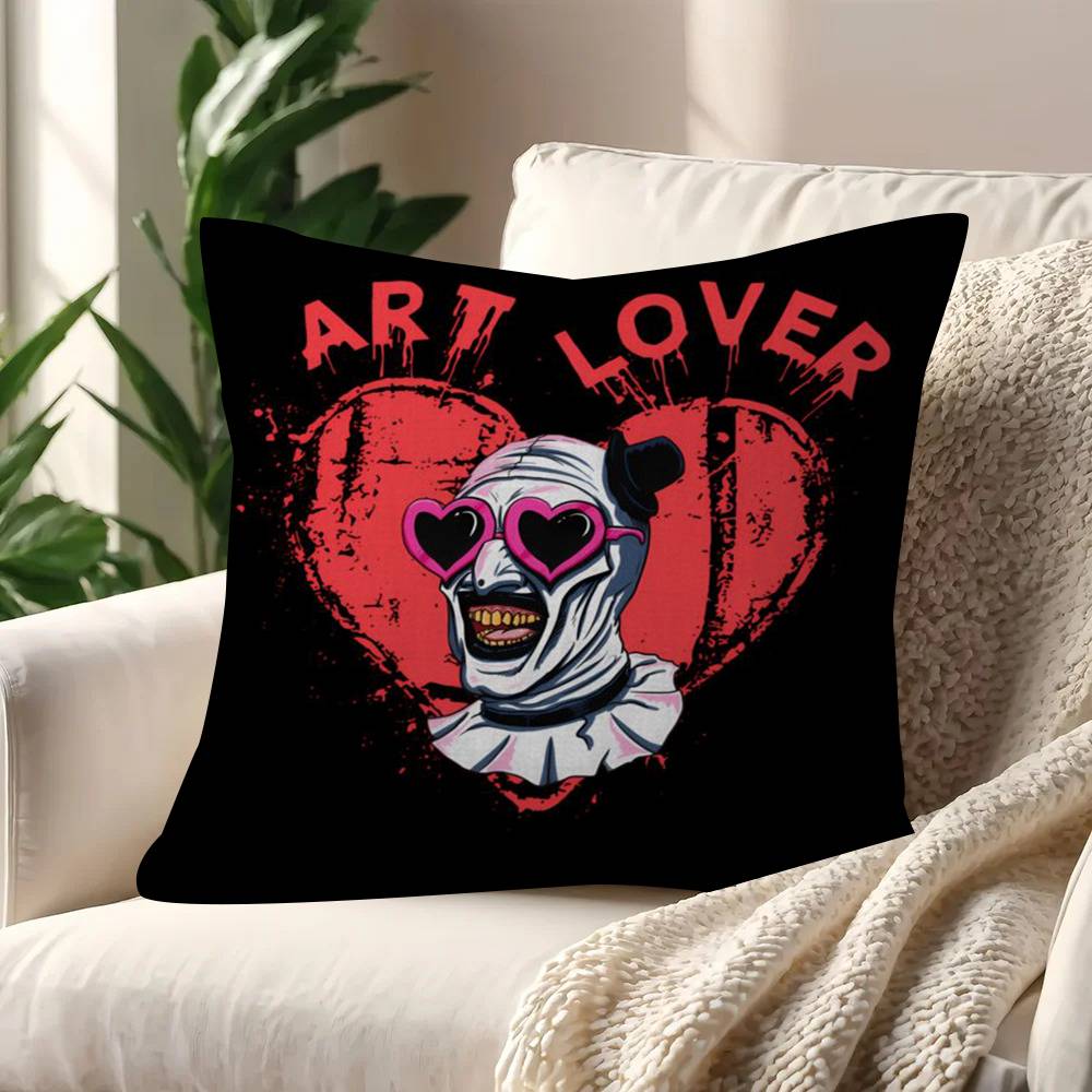 Movie T-Terrifiers 2 Anime Decorative Room Aesthetics Pillow Case Home Decor Bedroom Sofa Bed Couch Pillow Cover 45X45
