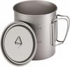Cană de camping din titan cu capac, 750 ml