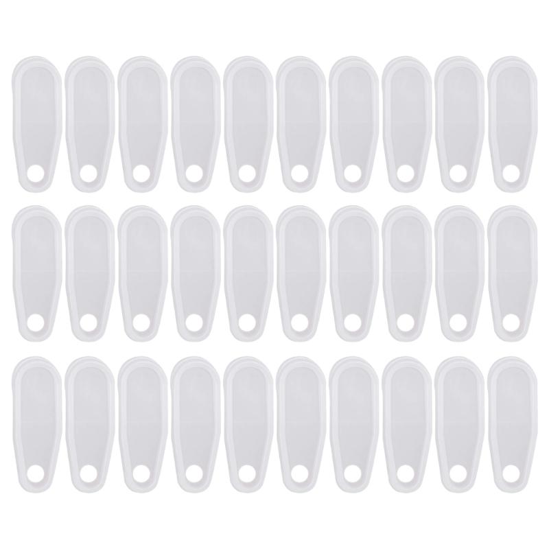 Traverses Rod Slides 30/60Pcs White Curtain Track Gliders Hooks Drapery Hook Curtain Accessories Replacement Parts