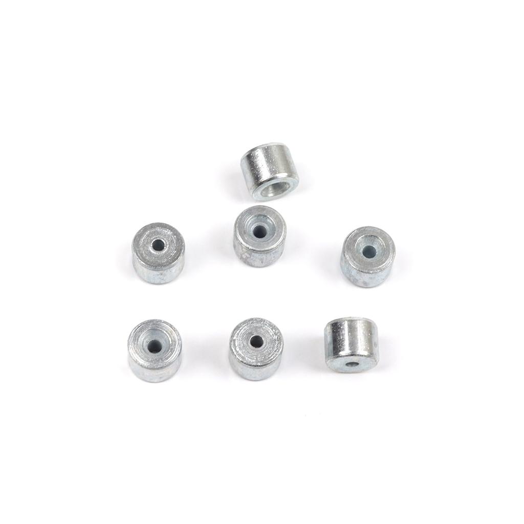 ECR016 100 Pieces Car Window Regulator Winder Repair Steel Cable Wire Rope End Fitting Pin Stop Sleeve Crimp Rivet 6.5x5/1.7 Mm