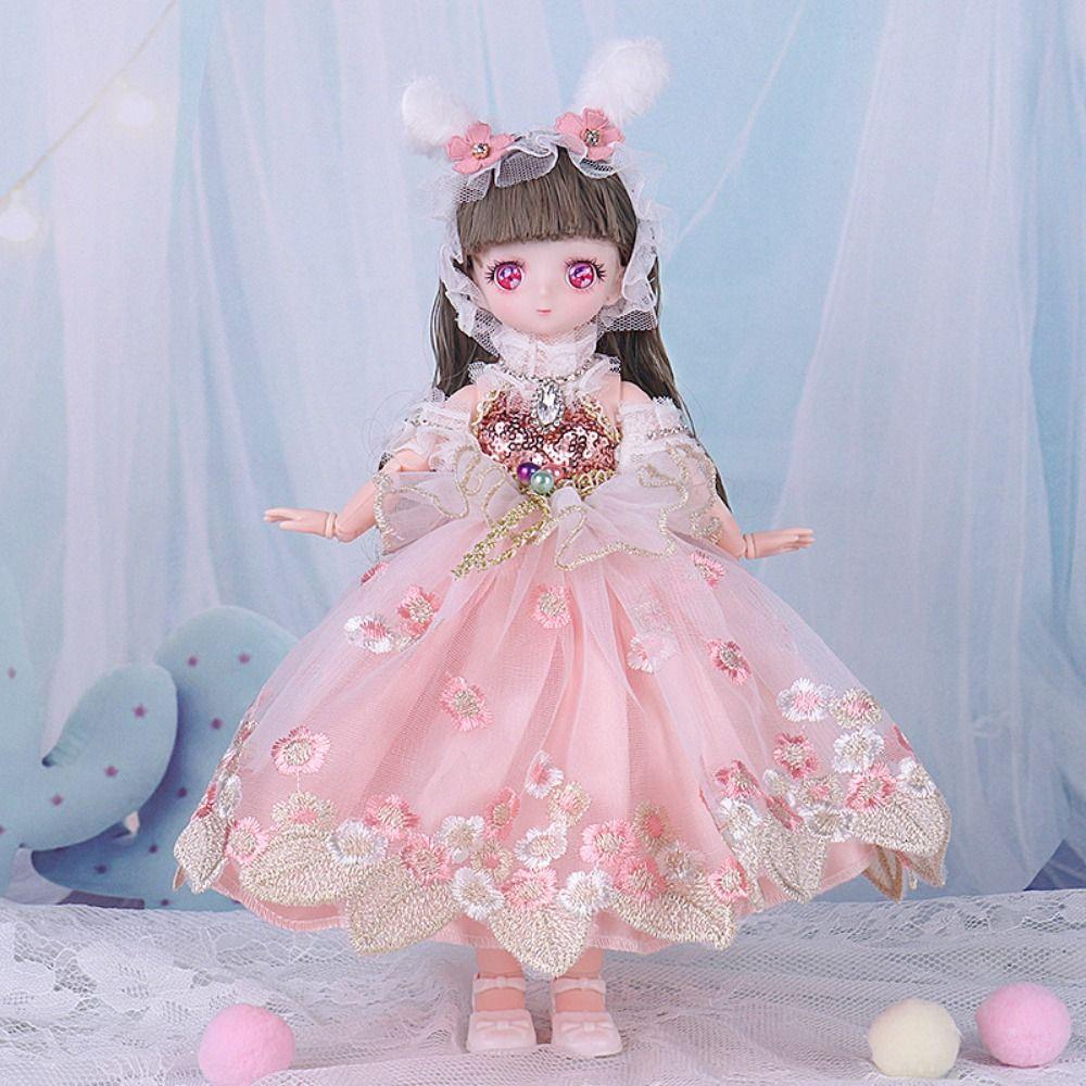 Cute Doll Princess Dress Fashion 1/6 Dress Up Doll DIY Clothes 30cm Dolls Clothes  30cm Dolls
