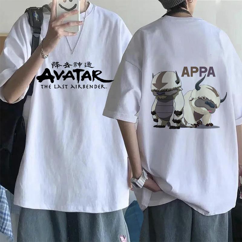 Modny T-shirt Mange Avatar Ostatni Władca Wiatru Koszulka Y2k Streetwear Appa Yip Casualowy T-shirt Hip Hop Harajuku T-shirty Topy Ubrania