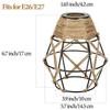 Weaving Design Woven Lampshade Hanging Light Fixture Vintage Lampshade Vintage Style Cane Inspired Light Fixture Home Decoration