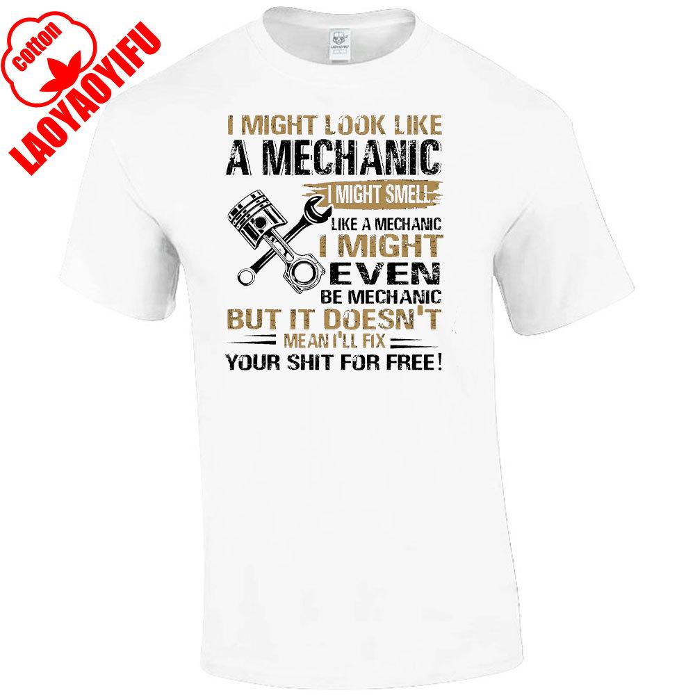 Ingenjör T-shirt Mekaniska Reparationsdelar Herrverktyg Tryck T-shirt Casual Kortärmad Rundhals T-shirt Herrkläder för Utomhus