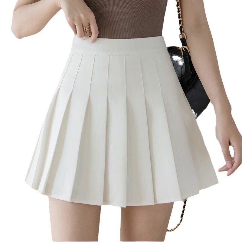 Elastischer Elastischer Bund Plissee Rock Damen JK Uniform A-Linien Rock College Stil Hohe Taille Schlankmachendes Kleid