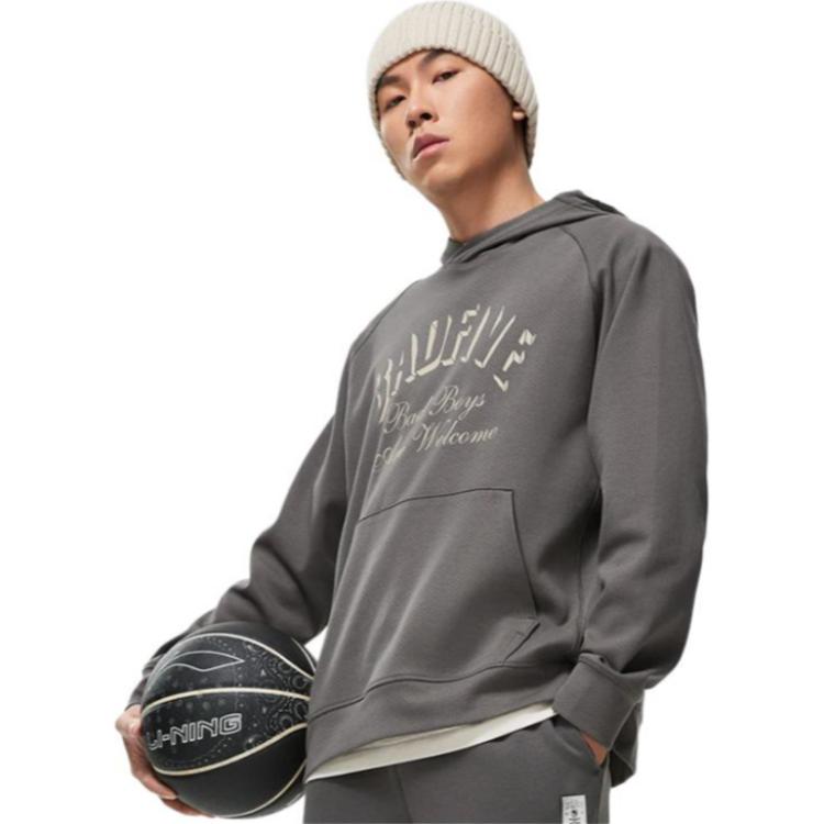 Li Ning Badfive Sweatshirt Unisex Road Gray AWDT887-3