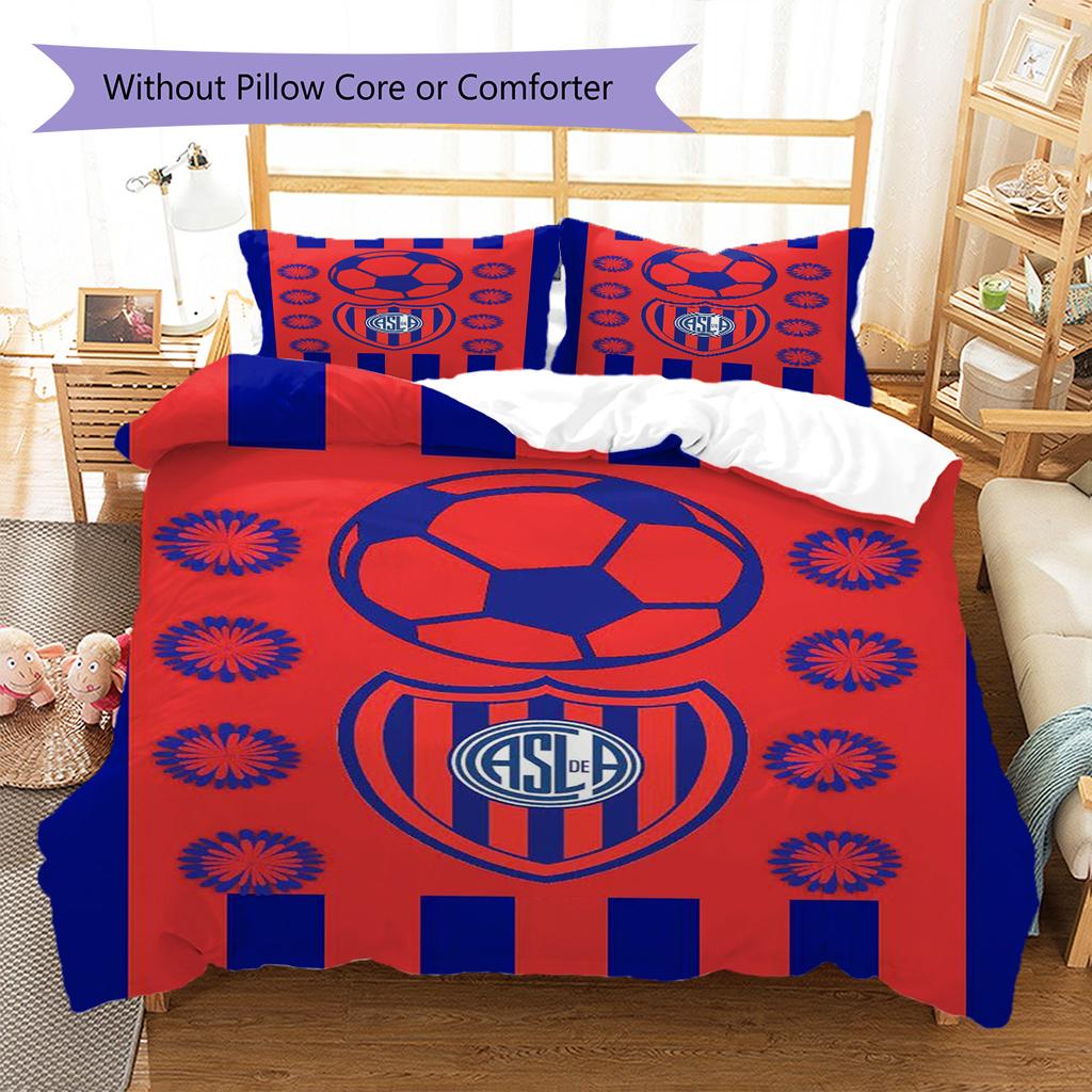 SAN LORENZO Pattern Bedding Set Quilt Cover Pillowcase Home Decor Gift (1 * Duvet Cover + 2 * Pillowcase, Without Core)