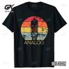 Vintage Retro Analog Audio O-Neck Cotton T Shirt Men Casual Loose Short Sleeve Tees Tops Harajuku Fashionable Mens Clothing
