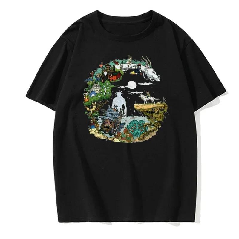 Anime Pattern Printed Men's T-shirt Large Cotton T-shirt High Quality Brand T-shirt Street Loose T-shirt