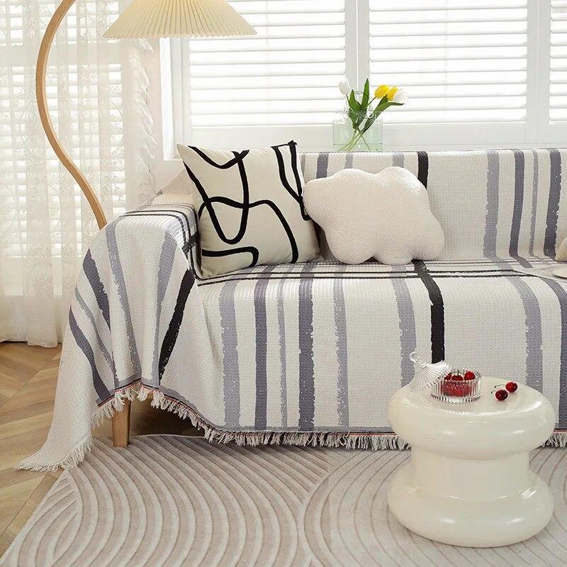 Nordic Style Sofa Cover Dust-Proof Multipurpose Couch Towel Cover Camping Blanket  Sofa Blanket Living Room Decoration Towel