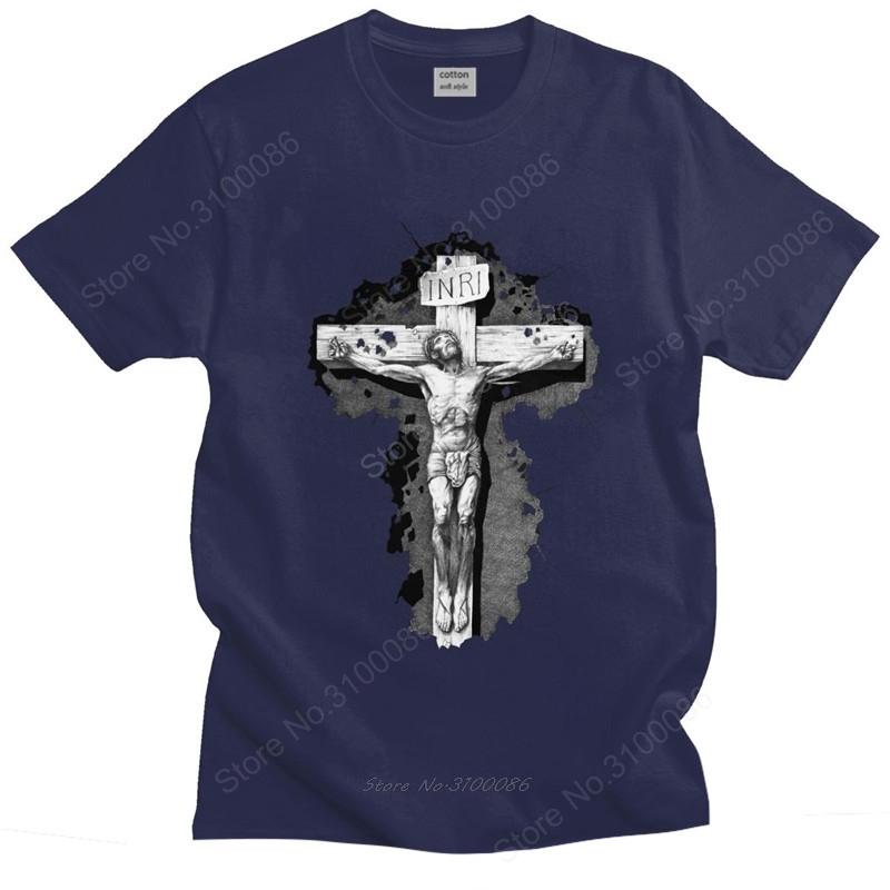 Classic Fashion T Shirt Jesus Cross God Tshirt Unisex Short Sleeve Christian Religious Faith Casual Tshirt Soft Cotton Tee Tops