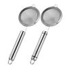 Stainless Steel Fine Mesh Strainer Colander with Anti-Slip Handle Kitchen Flour Sieve for Tea Juice Oil Strainer Baking Ingredient Sifter