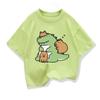 Kinder T-Shirt Capybara Aufdruck T-Shirts Baby T-Shirt Cartoon Jungen Sommerkleidung O-Ausschnitt Kinder Shirt Mode Kinder T-Shirt