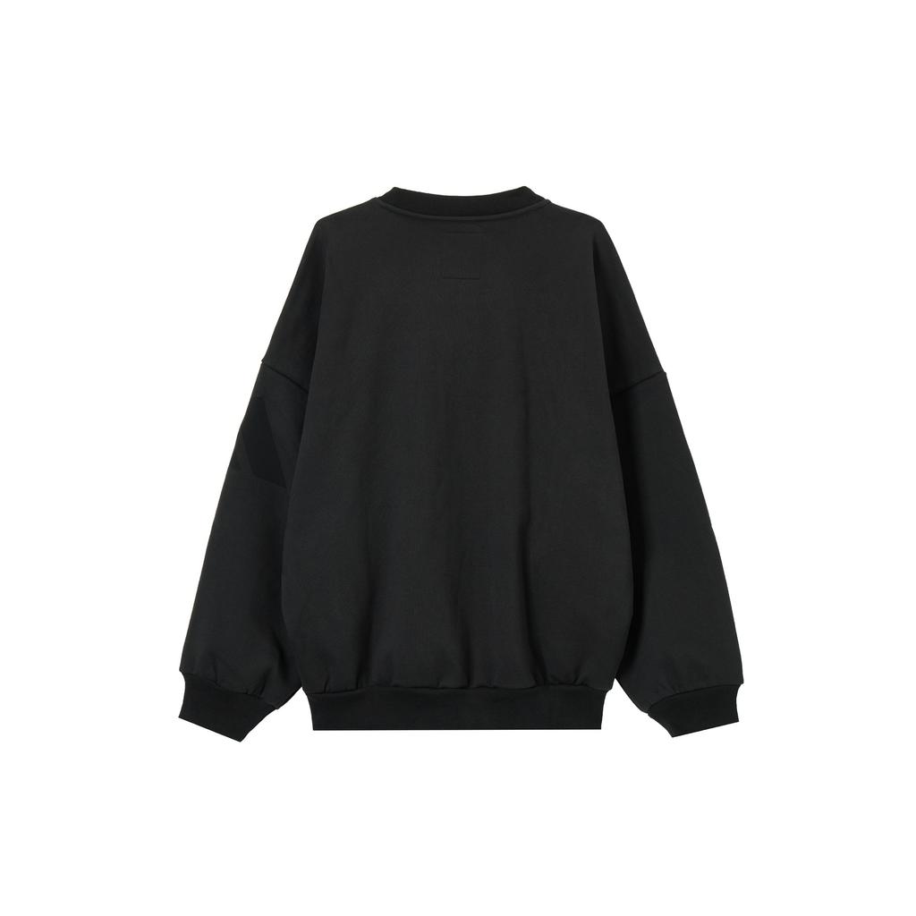 Adidas Fleece Lined Loose Fit Crew Neck Sweatshirt Men tops Black JJ2269