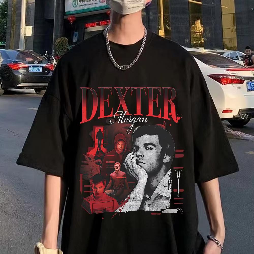Tv Series Dexter Morgan Graphic T-shirts Men's Women Clothing Casual Cotton Oversized Short Sleeve T Shirts Harajuku