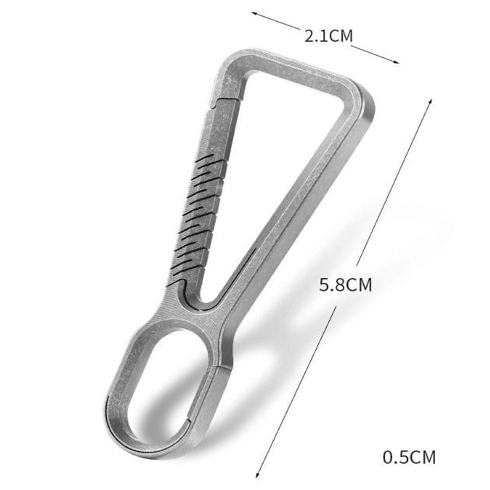Nyckelringar med spänne av äkta titanlegering Mini Bärbara Nyckelringar Ryggsäcksberlock Superlätta Multifunktionella EDC-verktyg