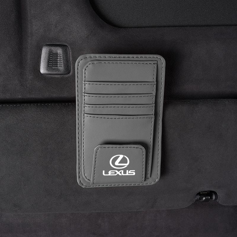 Car Sun Visor Card Bag Storage Clip Glasses Storage Accessories For Lexus F SPORT LBX NX RX 350h 450h ES UX 300e GS GX IS LS LXKR8
