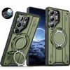 For Magsafe Rotating Fold Stand Phone Case For Samsung Galaxy S25 Ultra S24 S23 Plus S22 S24 Ultra FE Magnetic Shockproof Cover