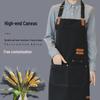 Custom Logo Canvas Apron - Waterproof, Perfect for Coffee Shops, Catering, Baking, and Artists