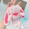 Yousheng Easter Pull-Up Bunny Toy 11.4" Rabbit Plush Keychain Funny Pull-Out Rabbit Pendant Interactive Colorful Stuffed Animal Toy for Birthdays