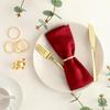 Golden Napkin Rings Elegant Golden Metal Napkin Rings for Family Dinner Wedding Party Table Decoration Set of 12 Circle Design