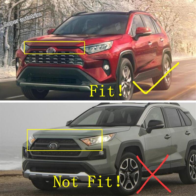 Car Front Bumper Grille Grills Strip Trims Cover Molding 2PCS Fit For TOYOTA RAV4 RAV 4 XA50  -  Exterior Accessories