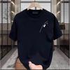 T-shirt en coton pour couples Manches courtes Noir Blanc Hauts Respirant Confortable Doux Décontracté Sport T-shirts