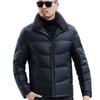 Men's Genuine Leather Down Jacket Thickened Middle-aged Men's Winter New Sheepskin Leather Jacket Men's Casual Warm Jacket for Men