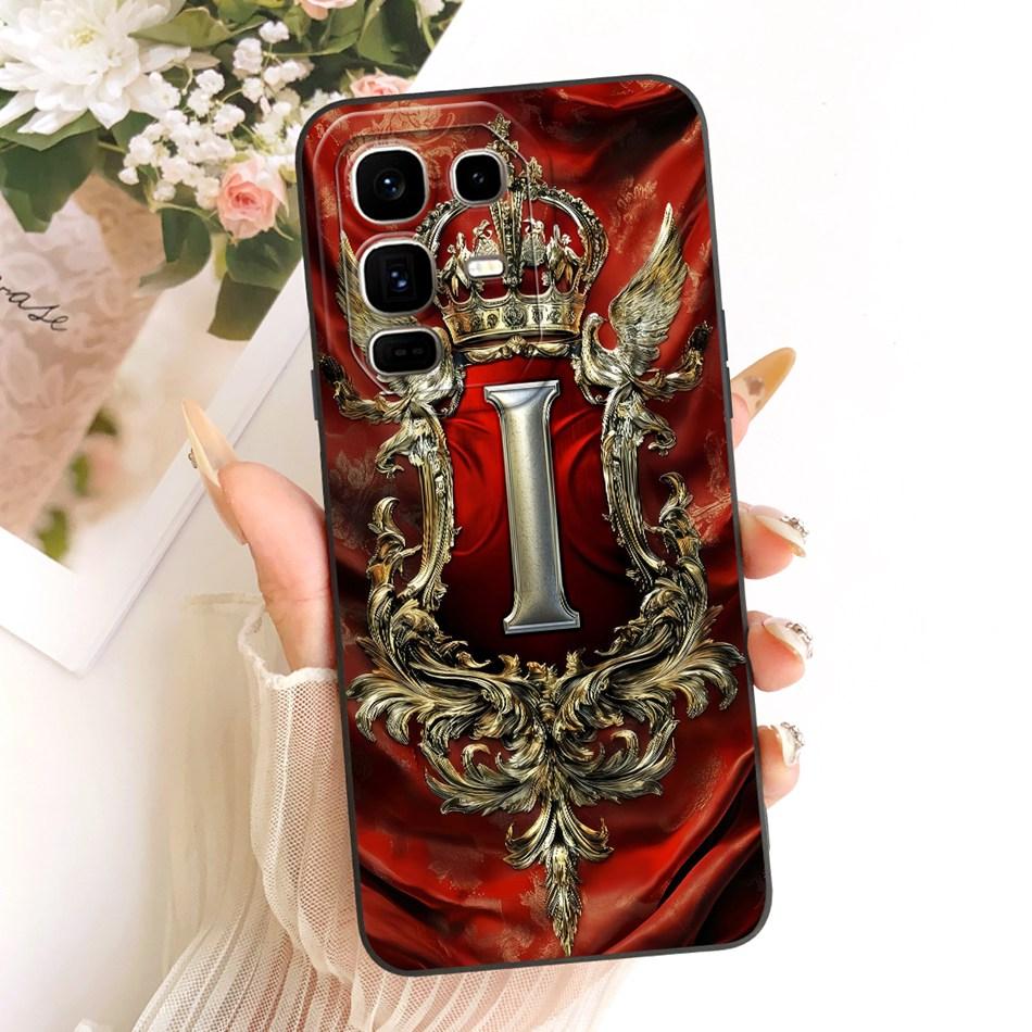 For Infinix Note 50 Pro+ Feather Crown Initial Letter Phone Case For Infinix Note 50 Pro Plus X6856 Soft Silicone Covers Bumpers