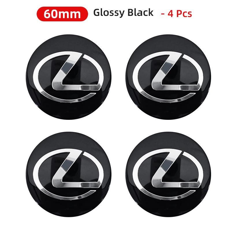 3D 4pcs 56mm 60mm 65mm Car Wheel Center Hub Cap Stickers Decal For Lexus GS IS LS500h ES260 ES300h RX350h NX260 UX260  LM LC