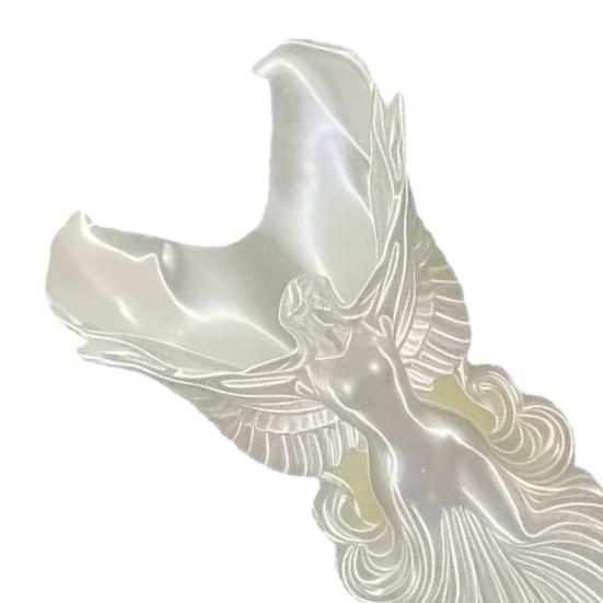 3D Printed Angel Wings Pen Holder Sculptural Winged Figure Desk Organizer Multi-functional Makeup Brush Holder for School Home Office