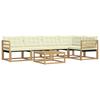 Outdoor Sofa Set 6 Pcs White and Cream 79 X 79 X 37 Cm