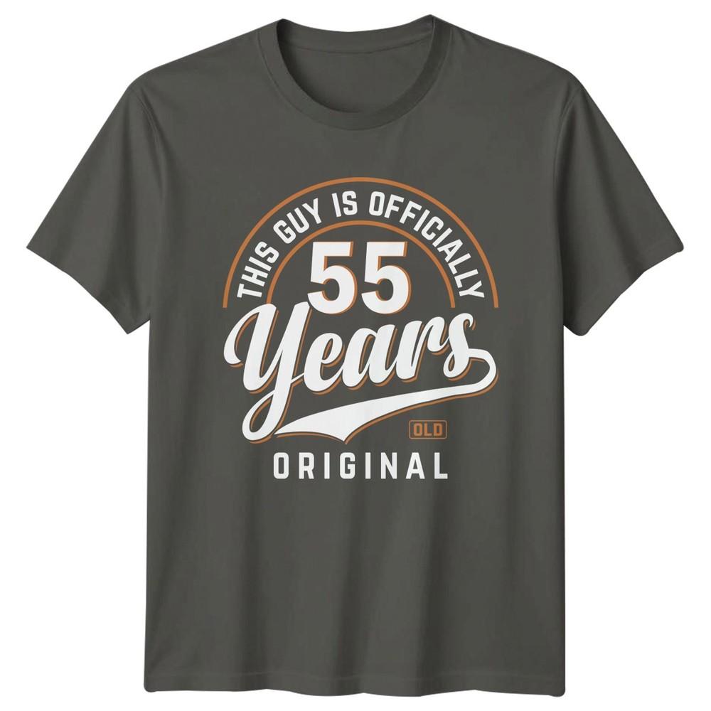 This Guy Is Officially 55 Unisexs TShirt 55th Birthday Vintage Style Gift For Him