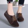 Lederschuhe Frau Frühling Damenschuhe rutschfeste Flats Schnürschuhe Damen Oxford Plus Size Mokassins Damen