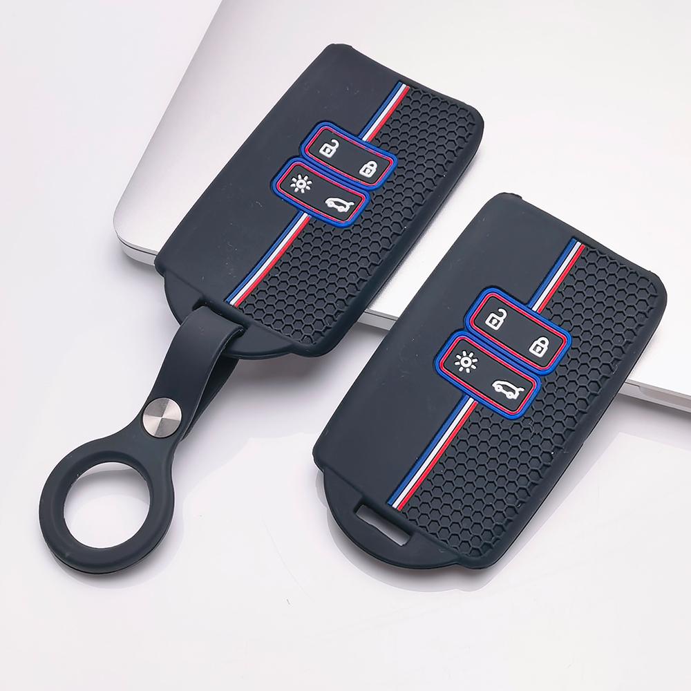 Key Case Cover for Renault Koleos Kadjar Megane Talisman Espace Scenic Grand with Keychain Anti-Scratch Guard Shockproof Protection