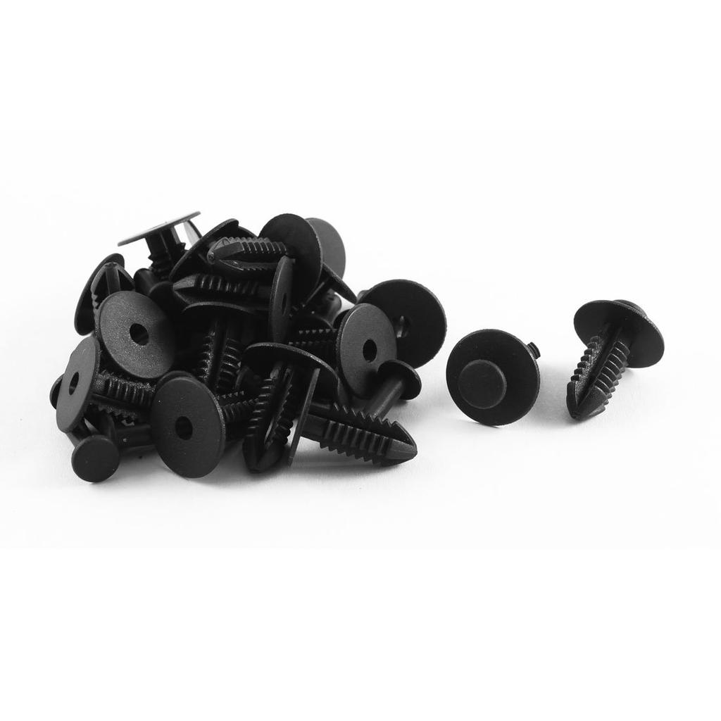 uxcell Matte Clip Splash Push Type Fastener Plastic Black Compatible with Mercedes-Benz 20pcs