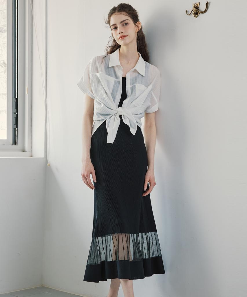 Zero Street Misty Flare Knit Skirt / Black
