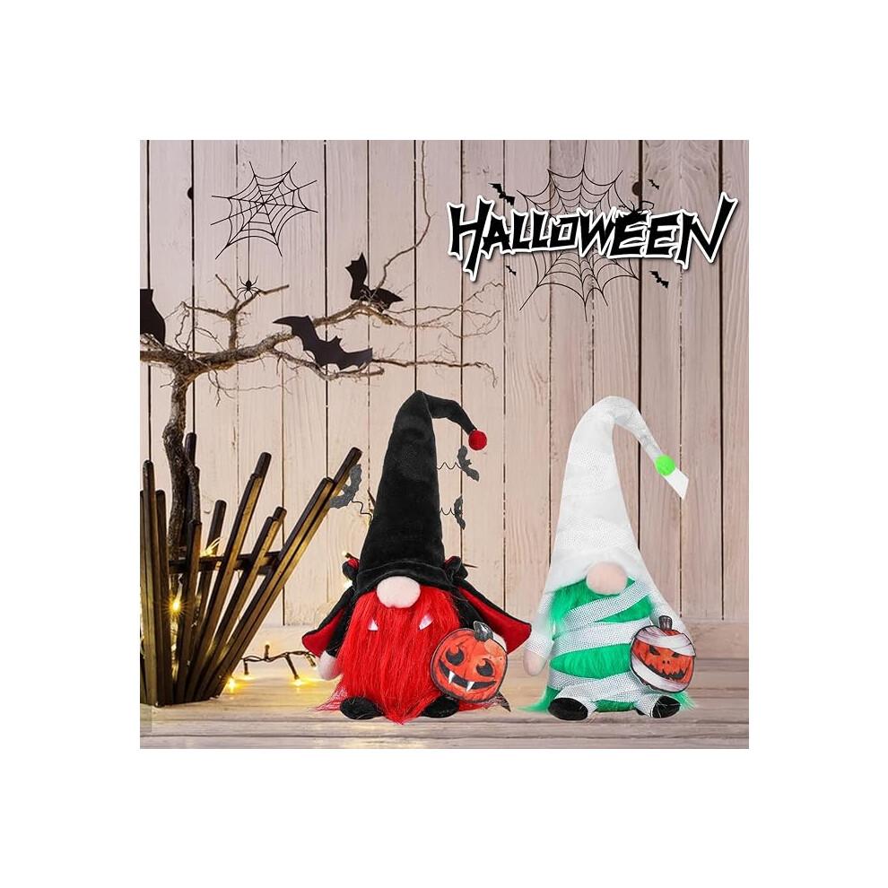 FUFRE Halloween Decorative Gnome, Halloween Gnome Plush Decorative Gnome Doll, Plush Gnome Figures,Ornaments, Festive Gifts