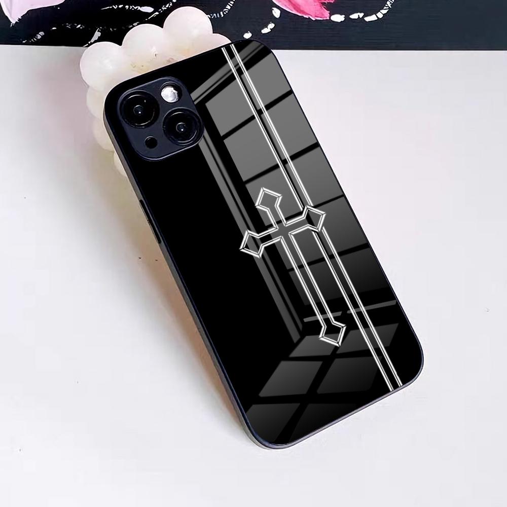 Orthodox Cross Icon Phone Case For IPhone 17 Pro Max 16 15 14 Pro Max 13 11 X Xs Xr 8 7Plus Glass Cover